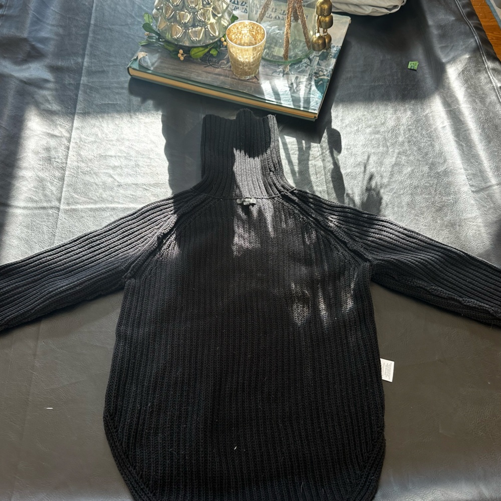 Alp N Rock Black Ribbed Knit Sweater